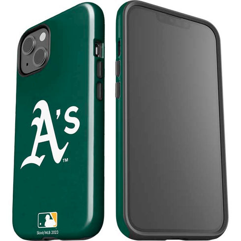 MLB Oakland Athletics - Solid Distressed iPhone 15 Impact Case